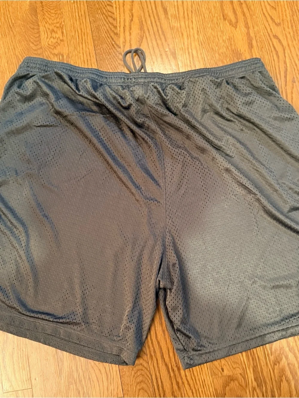 Champion Men's Gray Mesh Athletic Shorts with White Piping. Size 4XL